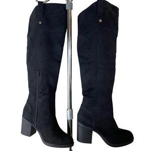 SCR-Nickles Women's Over-The-Knee Wide Calf Boots Black Size 8M NWOT